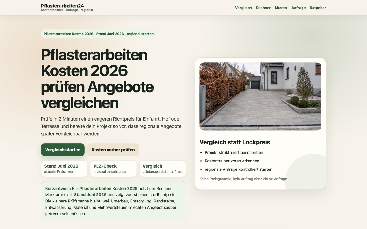 Website Pflasterarbeiten24
