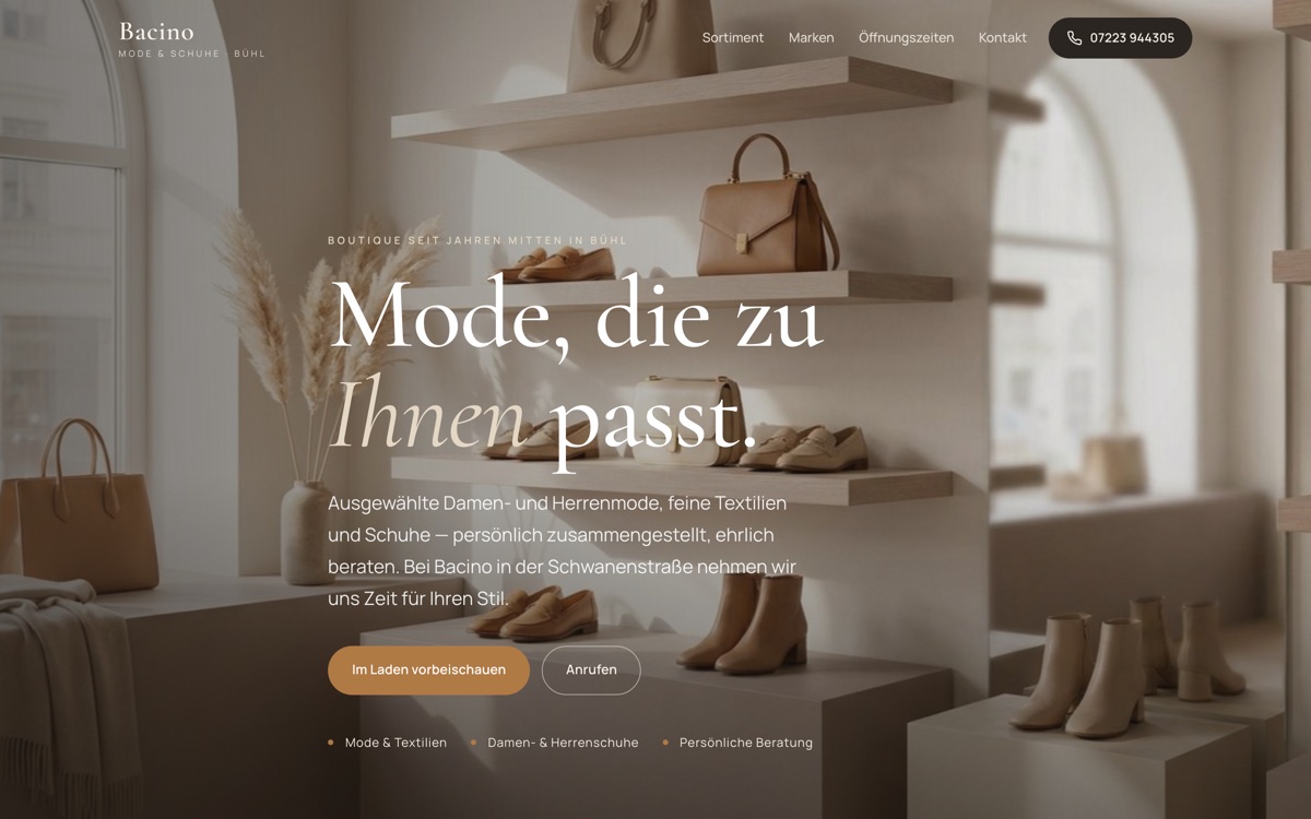 Website Bacino Bühl