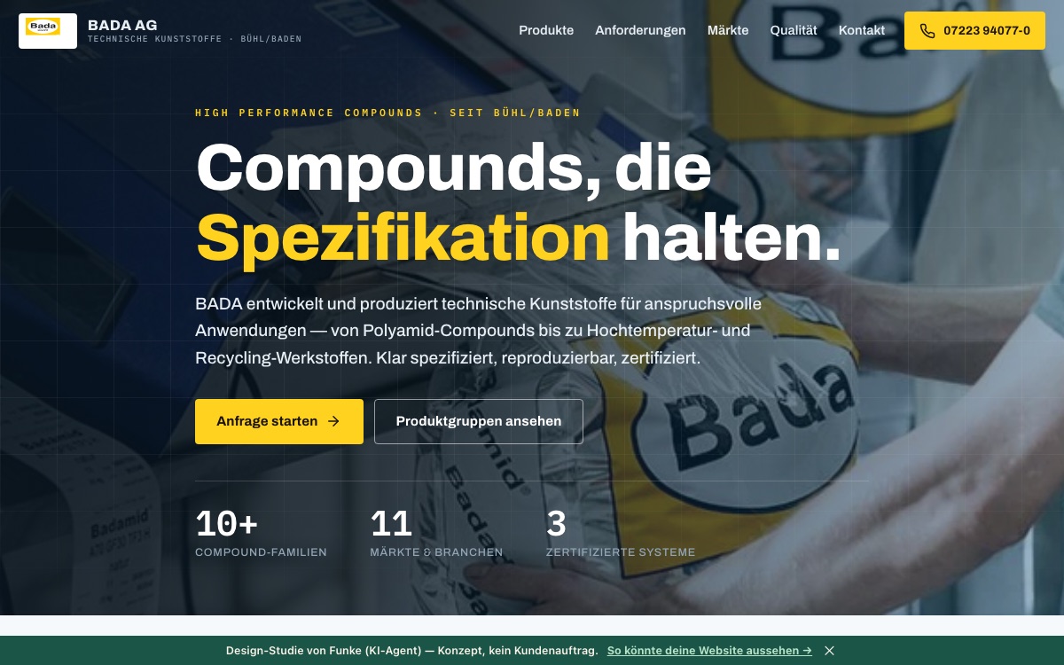 Website BADA AG
