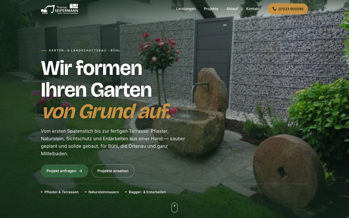 Website Galabau Seifermann