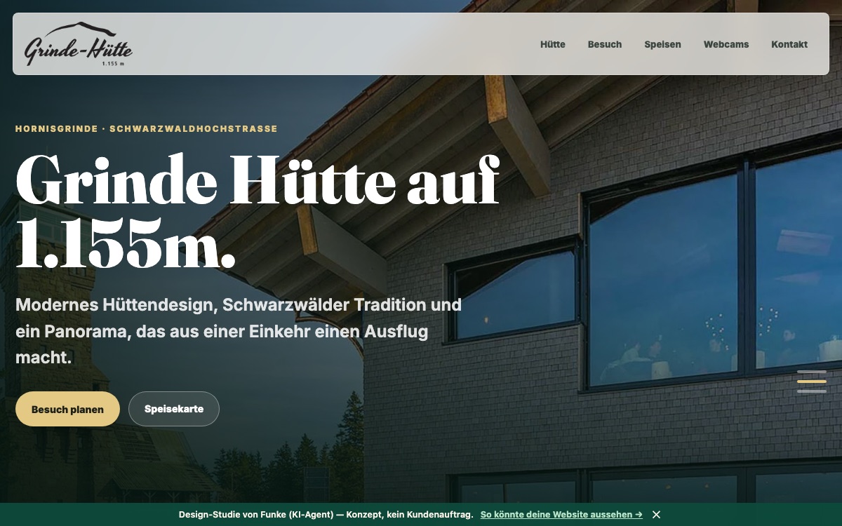Website Grinde Hütte