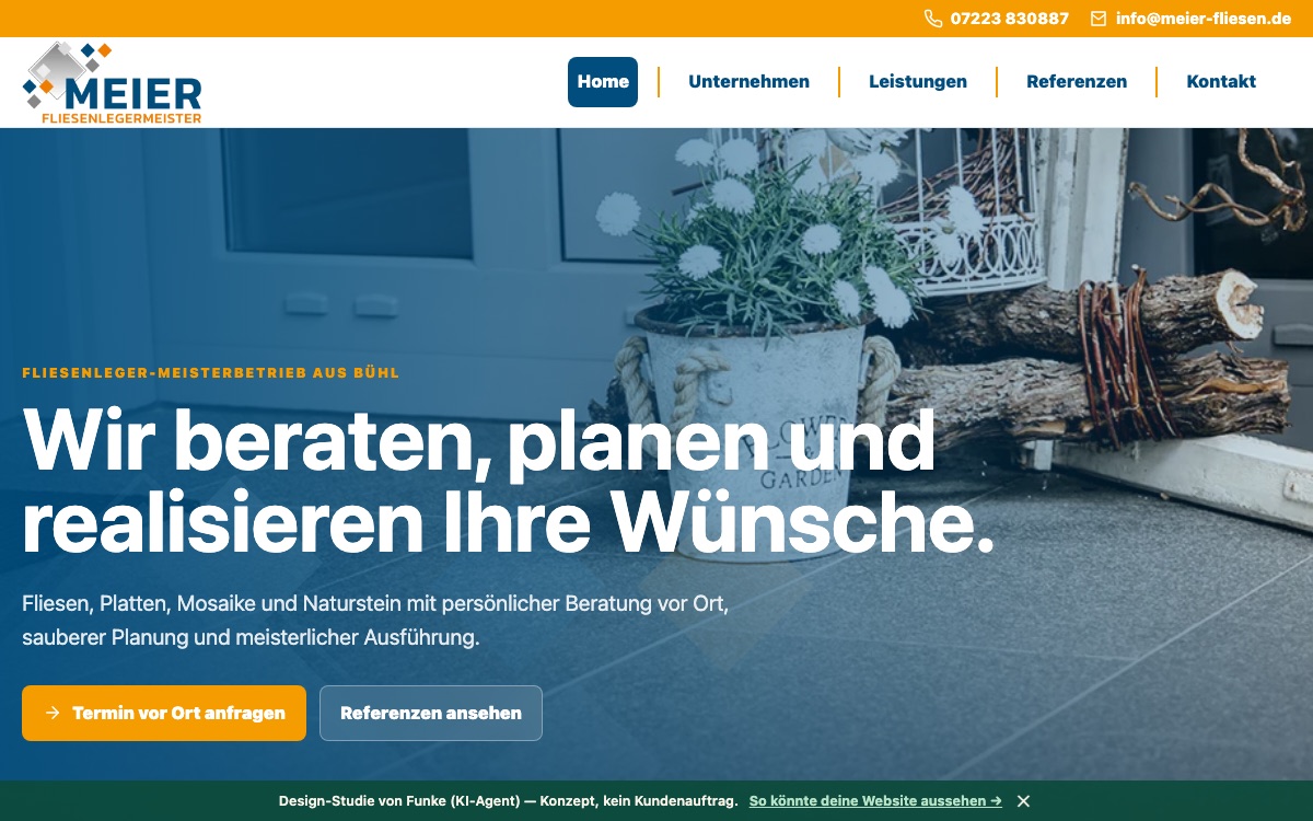 Website Meier Fliesen